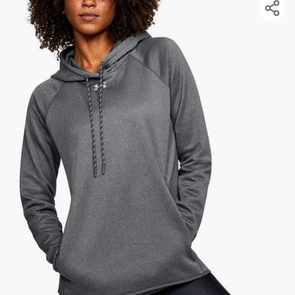 NWT UNDER ARMOUR GRAY HOODIE. DOUBLE THREAT FLEECE HOODY SIZE M - Picture 2 of 10